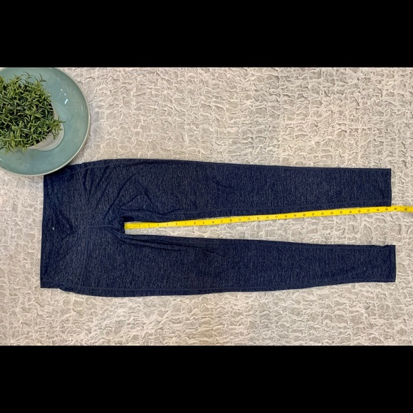 Athleta Shimmer Chaturanga Running Tights Yoga Barre Leggings Blue XS Gym Wear - Picture 4 of 8